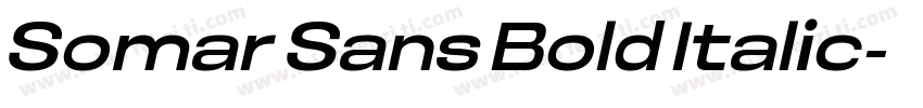 Somar Sans Bold Italic字体转换